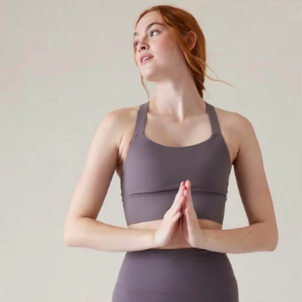 Athleta Warrior Longline Bra A-C Dusk Violet